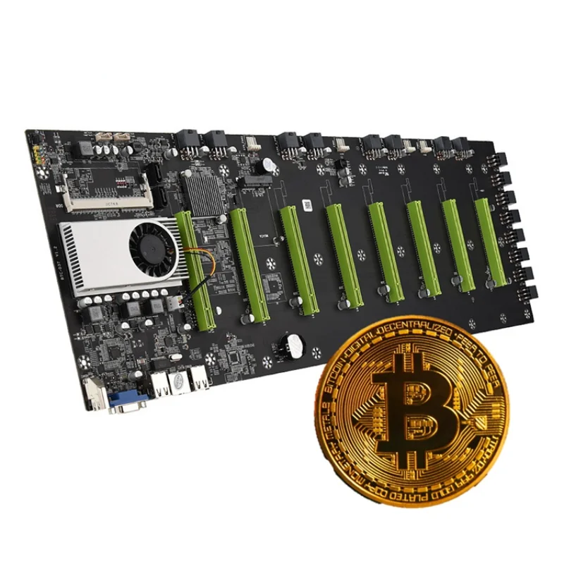 Материнская плата для майнинга, семейная плата для 8 графических карт, Ddr3 для майнинга биткоинов 
Материнская плата для майнинга, семейная плата для 8 графических карт, Ddr3 для майнинга биткоинов