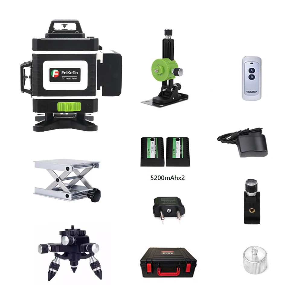Laser Level 16 lines green line 3D Self-Leveling 360 Horizontal And Vertical Super Powerful Laser level green Beam laser level
Laser Level 16 lines green line 3D Self-Leveling 360 Horizontal And Vertical Super Powerful Laser level green Beam laser level