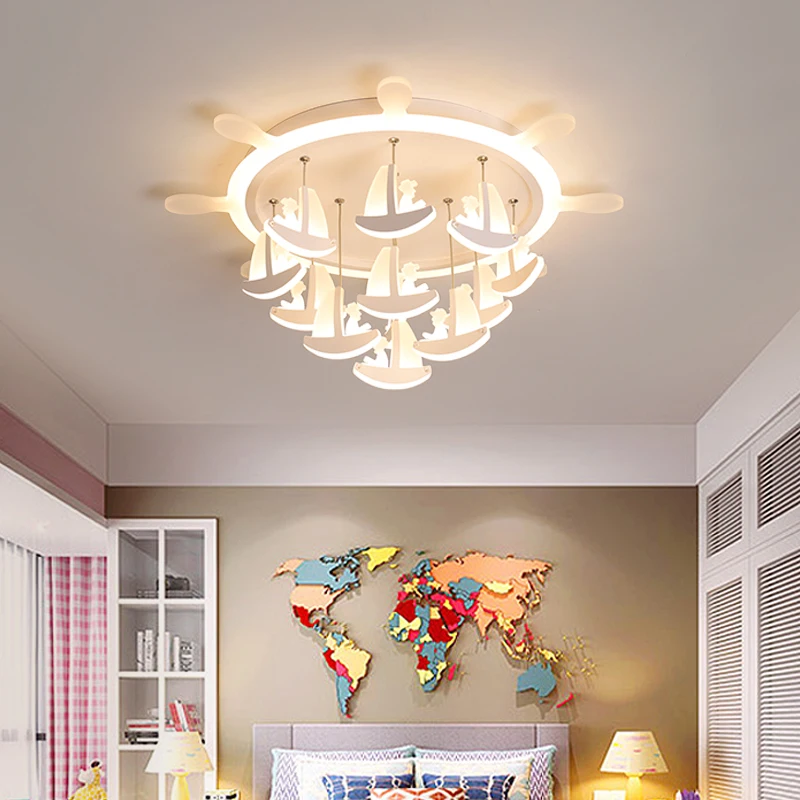Hot Children's Lamp Boy Bedroom Lamp Ceiling Lamp Simple Modern Girl Room Personality Creative Rudder Led Cartoon LED Bulbs Iron
Hot Children's Lamp Boy Bedroom Lamp Ceiling Lamp Simple Modern Girl Room Personality Creative Rudder Led Cartoon LED Bulbs Iron