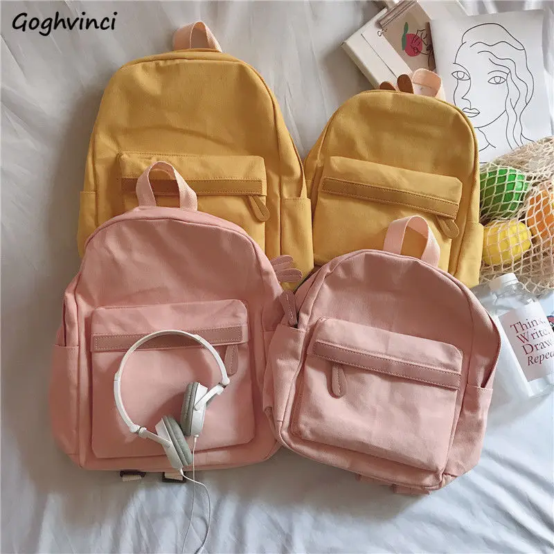 Solid Backpacks Women Pink Simple School Bag Casual Travel Back Pockets Canvas Bag Students Fashion Harajuku Sweet Teens New
Solid Backpacks Women Pink Simple School Bag Casual Travel Back Pockets Canvas Bag Students Fashion Harajuku Sweet Teens New