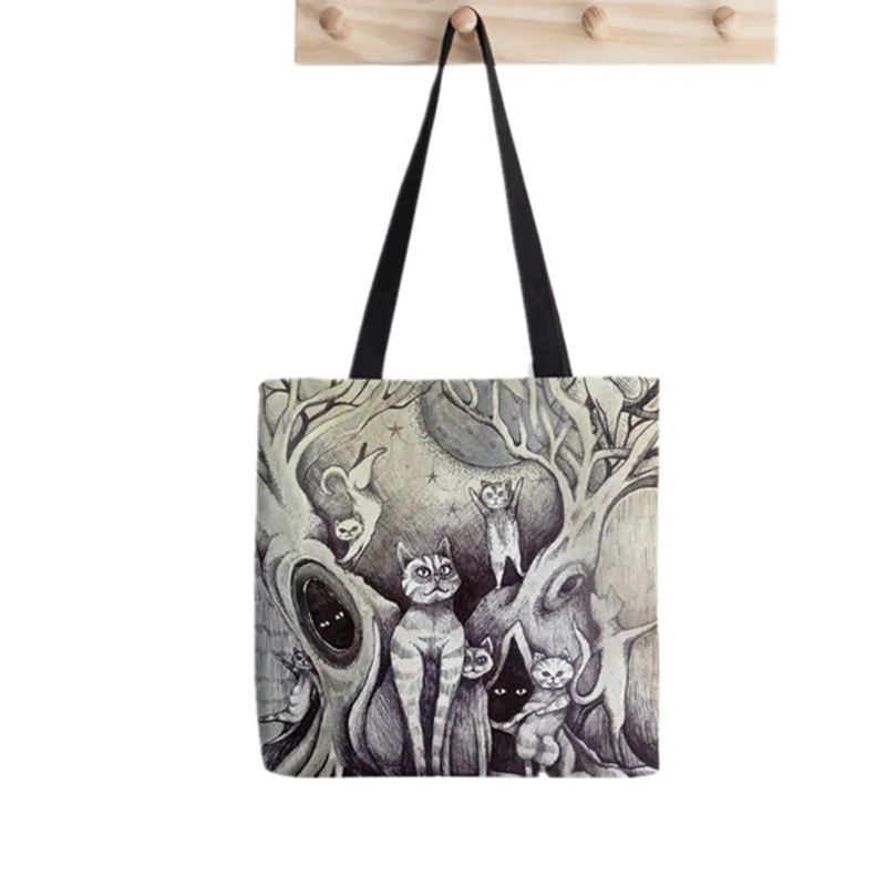 Women Shopper bag the moon cat art Printed Kawaii Bag Harajuku Shopping Canvas Shopper Bag girl handbag Tote Shoulder Lady Bag
Women Shopper bag the moon cat art Printed Kawaii Bag Harajuku Shopping Canvas Shopper Bag girl handbag Tote Shoulder Lady Bag