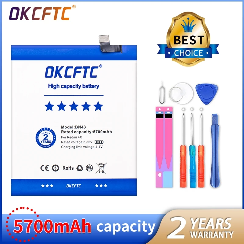 Orginal BN43 Battery 5700mAh For Xiaomi Redmi Note 4X / Note 4 global Snapdragon 625 High Quality BN43 Battery
Orginal BN43 Battery 5700mAh For Xiaomi Redmi Note 4X / Note 4 global Snapdragon 625 High Quality BN43 Battery