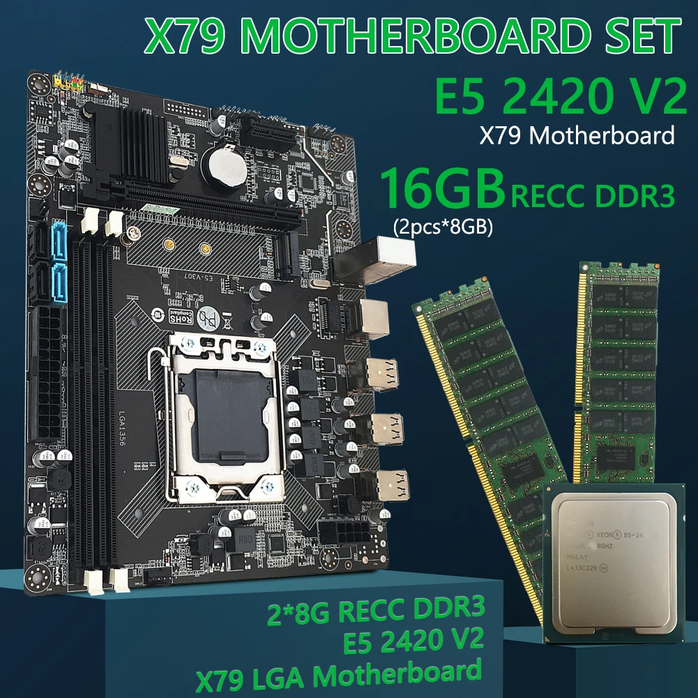 X79 Hexa Core LGA 1356 Pin HM65 Computer Motherboard Kit Dual DDR3 ECC Memory Mainboard with E5 2420 V2 CPU Support PCI-E M.2
X79 Hexa Core LGA 1356 Pin HM65 Computer Motherboard Kit Dual DDR3 ECC Memory Mainboard with E5 2420 V2 CPU Support PCI-E M.2