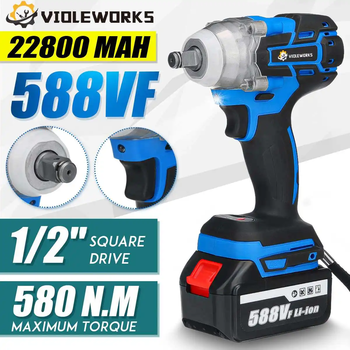 588V 22800 мА/ч, 580N.M бесщеточный Электрический ударный гайковерт Перезаряжаемые беспроводной ключ Мощность инструмент штепсельная вилка европ...
588V 22800 мА/ч, 580N.M бесщеточный Электрический ударный гайковерт Перезаряжаемые беспроводной ключ Мощность инструмент штепсельная вилка европ...