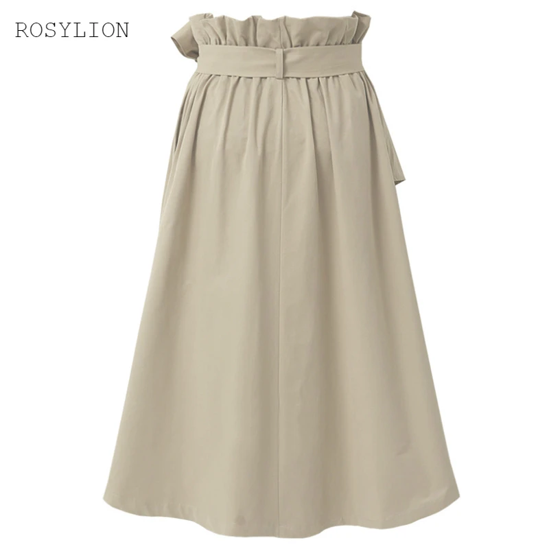 Spring Korean Skirt for Girls Casual Vintage High Waist A Line Khaki Cotton Skirt Female Lace Up Sweet Beige Button Skirt Retro 
Spring Korean Skirt for Girls Casual Vintage High Waist A Line Khaki Cotton Skirt Female Lace Up Sweet Beige Button Skirt Retro