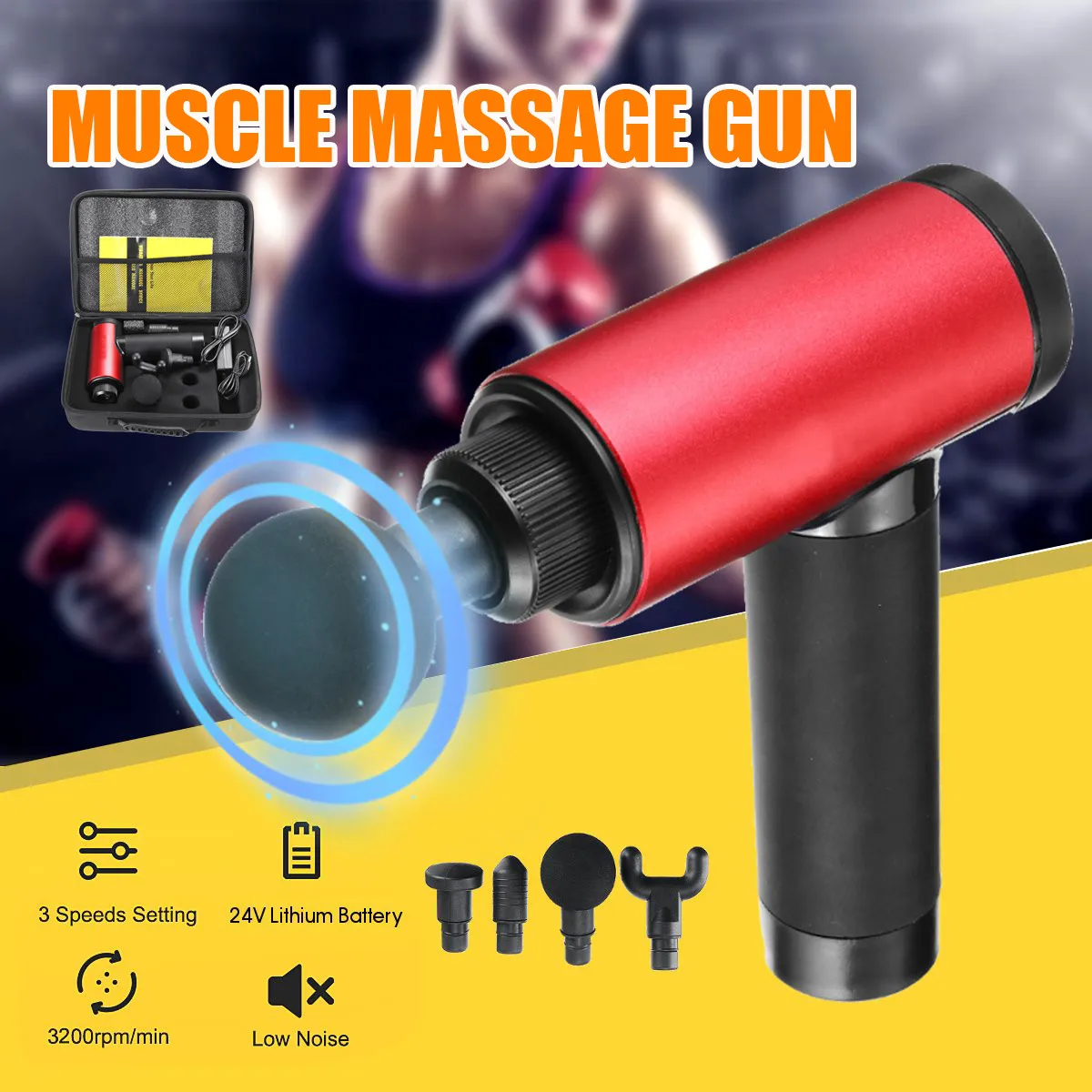 Vibrating Massager Therapy G un Electric Vibration Muscle Massage Therapy Device
Vibrating Massager Therapy G un Electric Vibration Muscle Massage Therapy Device