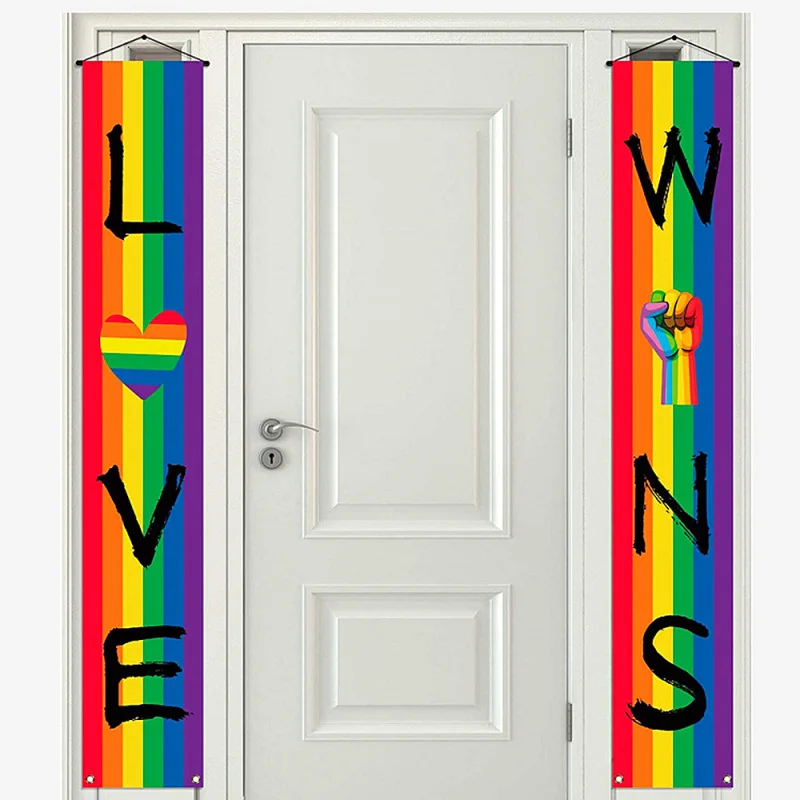 2PCS/lot Pride Lesbian Rainbow Hanging Flags For Home Porch Sign DIY Outdoor Decoration Banners
2PCS/lot Pride Lesbian Rainbow Hanging Flags For Home Porch Sign DIY Outdoor Decoration Banners