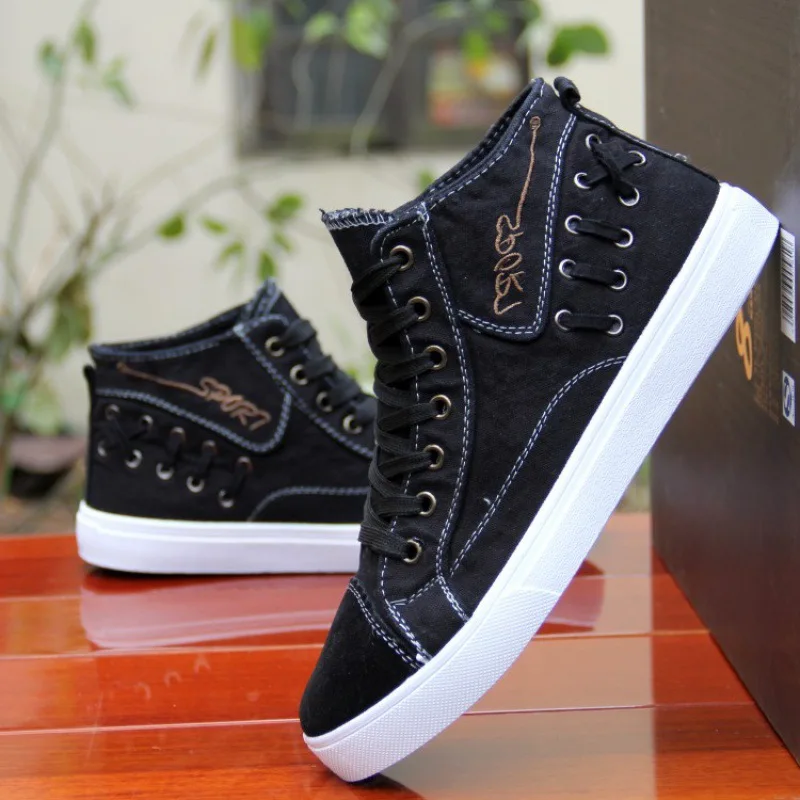 Spring and summer boys' canvas shoes, retro trendy shoes, men's casual shoes, Korean style trendy high-top denim shoes
Spring and summer boys' canvas shoes, retro trendy shoes, men's casual shoes, Korean style trendy high-top denim shoes