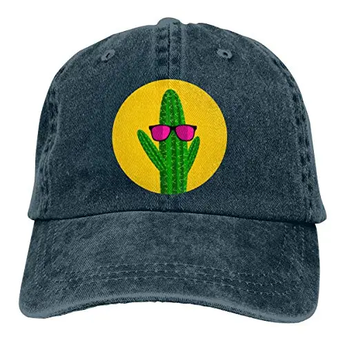 Cactus Trend Printing Cowboy Hat Fashion Baseball Cap for Men and Women Black