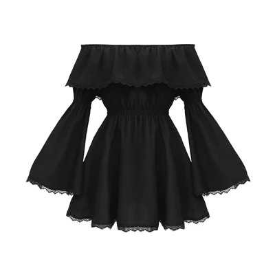 New Spring Autumn Women Black Flare Sleeve Dress Gothic Harajuku Punk Vintage Dress Streetwear Casual Fashion Mini Dress
New Spring Autumn Women Black Flare Sleeve Dress Gothic Harajuku Punk Vintage Dress Streetwear Casual Fashion Mini Dress