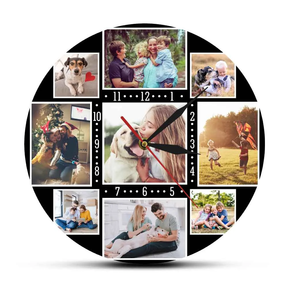 Family Photos Collage 9 Custom Pictures Black Large Acrylic Printed Wall Clock Gift For Friends Home Decor Wall Hanging Watch
Family Photos Collage 9 Custom Pictures Black Large Acrylic Printed Wall Clock Gift For Friends Home Decor Wall Hanging Watch