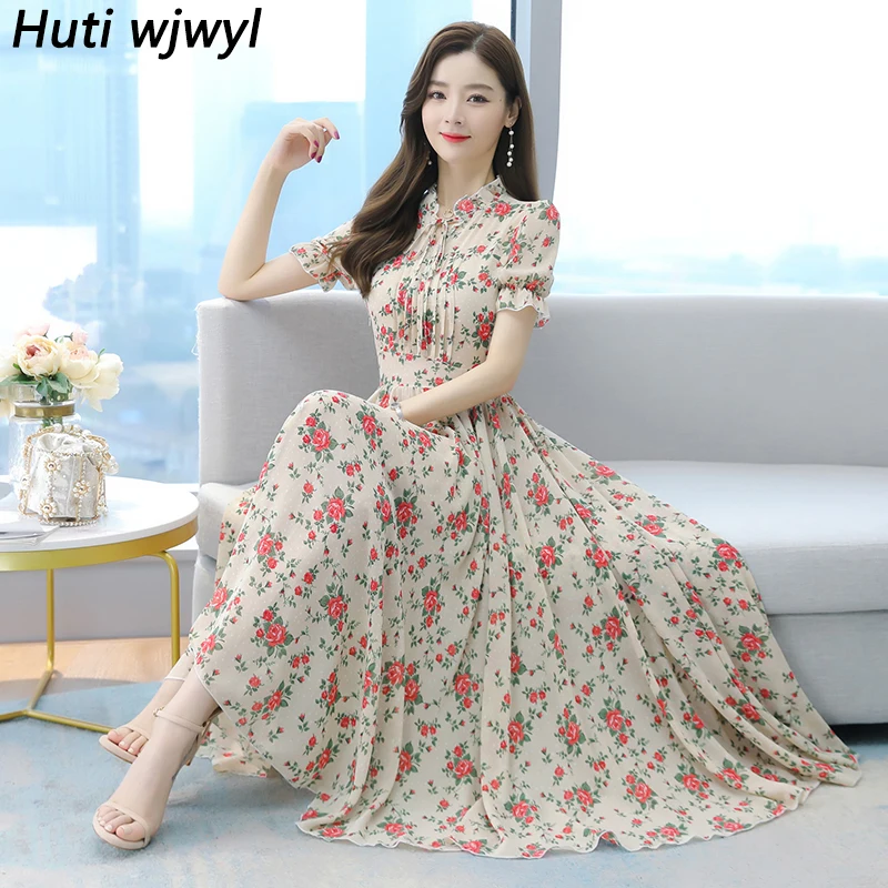 2022 Women Vintage Floral Casual Midi Sundress Summer Bodycon Print Chiffon Boho Beach Maxi Dress Elegant Party Evening Vestidos
2022 Women Vintage Floral Casual Midi Sundress Summer Bodycon Print Chiffon Boho Beach Maxi Dress Elegant Party Evening Vestidos