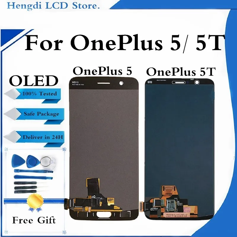OLED 5.5" LCD For Oneplus 5 A5000 LCD Display Touch Screen Digitizer Assembly For OnePlus5T A5010 Dispaly Screen Replacement
OLED 5.5" LCD For Oneplus 5 A5000 LCD Display Touch Screen Digitizer Assembly For OnePlus5T A5010 Dispaly Screen Replacement