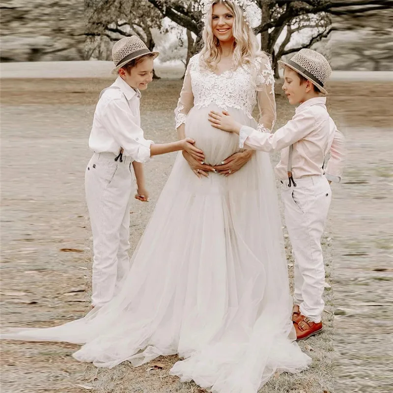 Женское свадебное платье It's yiiya, белое кружевное платье с длинными рукавами для беременных на лето 2020
Женское свадебное платье It's yiiya, белое кружевное платье с длинными рукавами для беременных на лето 2020