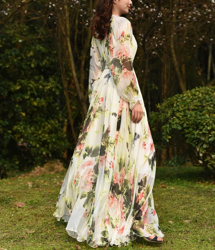 Floral Printed Maxi Dress Women's Sundress 2021 Abaya Dubai Hijab Chiffon Muslim Dresses New African Turkey Islam Kaftan Robe
Floral Printed Maxi Dress Women's Sundress 2021 Abaya Dubai Hijab Chiffon Muslim Dresses New African Turkey Islam Kaftan Robe