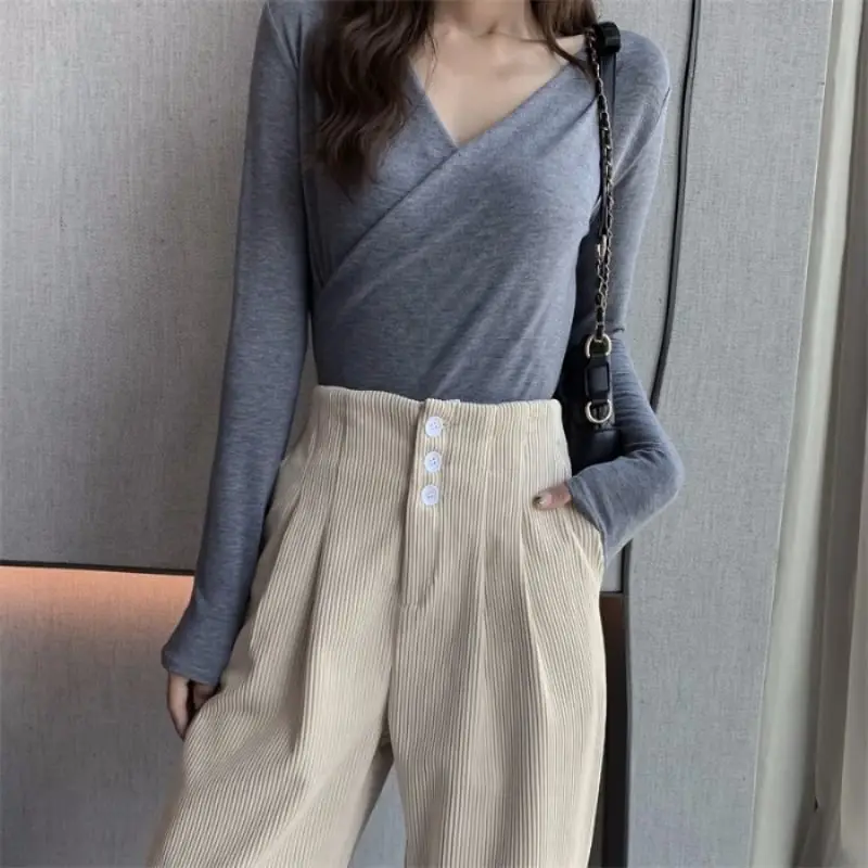 Women Casual Pants Large Size S-3XL High Waist Button Wide Leg Solid Baggy Female Trousers Korean Style Elegant Harajuku Chic
Women Casual Pants Large Size S-3XL High Waist Button Wide Leg Solid Baggy Female Trousers Korean Style Elegant Harajuku Chic