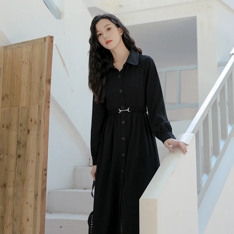 JCHB 2021 High Quality Woman Dress Korean Black Dress Long Sleeve Casual Dresses for Women Spring Autumn Vestido De Mujer Pph30
JCHB 2021 High Quality Woman Dress Korean Black Dress Long Sleeve Casual Dresses for Women Spring Autumn Vestido De Mujer Pph30