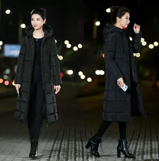 Plus Size 6XL Women Winter Hooded Warm Coat Slim Cotton Padded Basic Jacket Female Medium-long Outwear casaco feminina New
Plus Size 6XL Women Winter Hooded Warm Coat Slim Cotton Padded Basic Jacket Female Medium-long Outwear casaco feminina New