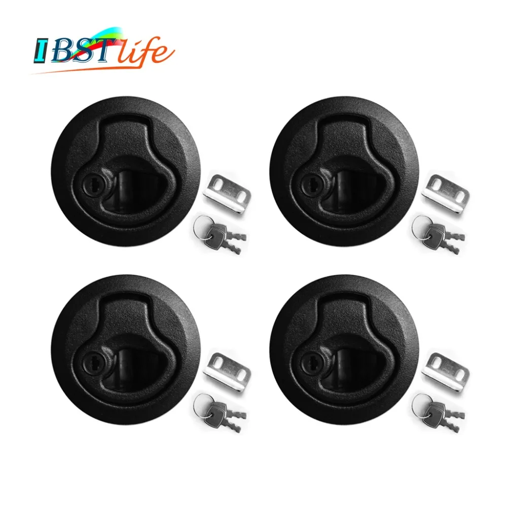 IBST LIFE 4 pieces Black Locking lift handle Flush Boat Latch with key can locking Flush Pull Latches Deck Hatch marine hardware
IBST LIFE 4 pieces Black Locking lift handle Flush Boat Latch with key can locking Flush Pull Latches Deck Hatch marine hardware