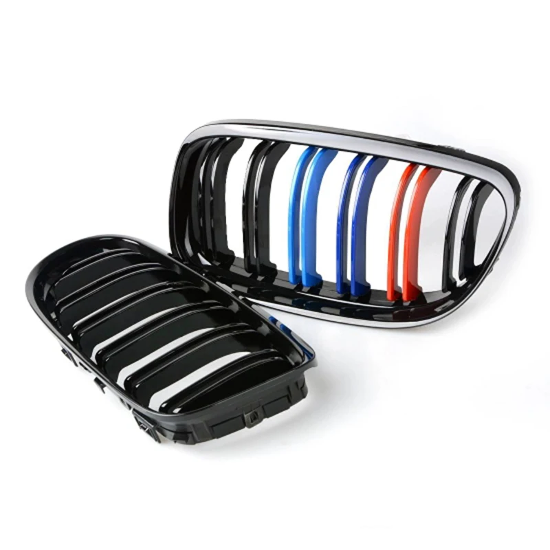 A Pair For BMW E90 E91 Gloss Black M-Color Car Front Grille Grilles Double Line Grills 2009 2010 2011 2012 Auto Accessories 
A Pair For BMW E90 E91 Gloss Black M-Color Car Front Grille Grilles Double Line Grills 2009 2010 2011 2012 Auto Accessories