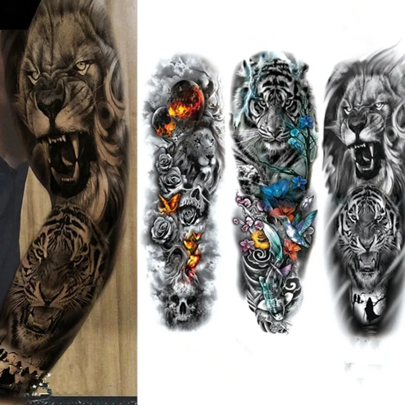 Full Flower Temporary Tattoo Sticker Arm Fake Tattoo Sticker Skull Lion Dragon Body Paint Waterproof Transfer Fake Tattoo
Full Flower Temporary Tattoo Sticker Arm Fake Tattoo Sticker Skull Lion Dragon Body Paint Waterproof Transfer Fake Tattoo