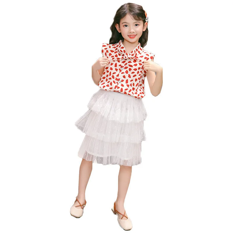Thunderers Summer Baby Girl Clothes Suit Sleeveless Printed Shirt With Tutu Skirt Children 2pcs Outfits Kids Clothing Set
Thunderers Summer Baby Girl Clothes Suit Sleeveless Printed Shirt With Tutu Skirt Children 2pcs Outfits Kids Clothing Set