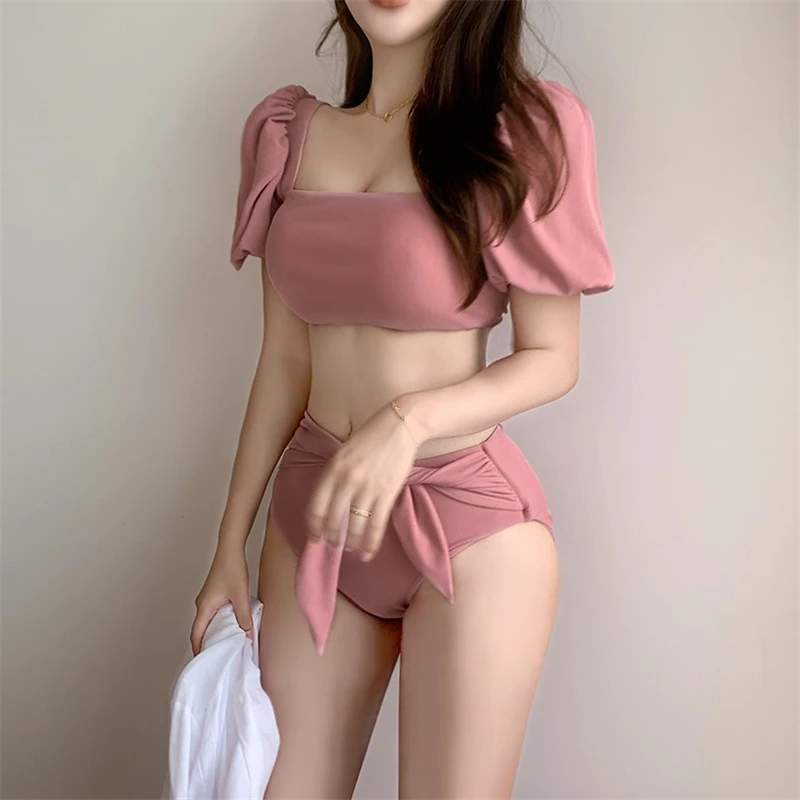 Женский раздельный купальник с квадратным вырезом, однотонный раздельный купальник с рукавами-фонариками и бантом, весна 2021
Женский раздельный купальник с квадратным вырезом, однотонный раздельный купальник с рукавами-фонариками и бантом, весна 2021