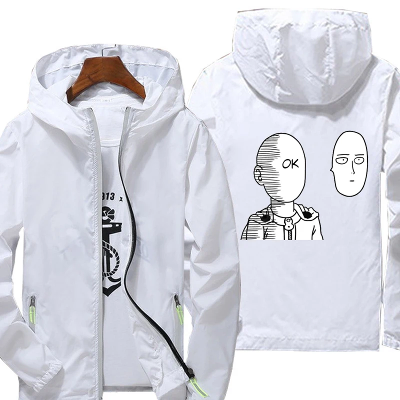 Куртка весна-осень, модный топ с принтом ONE PUNCH-MAN, мужская куртка на молнии с надписью asual, мужская куртка большого размера 
Куртка весна-осень, модный топ с принтом ONE PUNCH-MAN, мужская куртка на молнии с надписью asual, мужская куртка большого размера