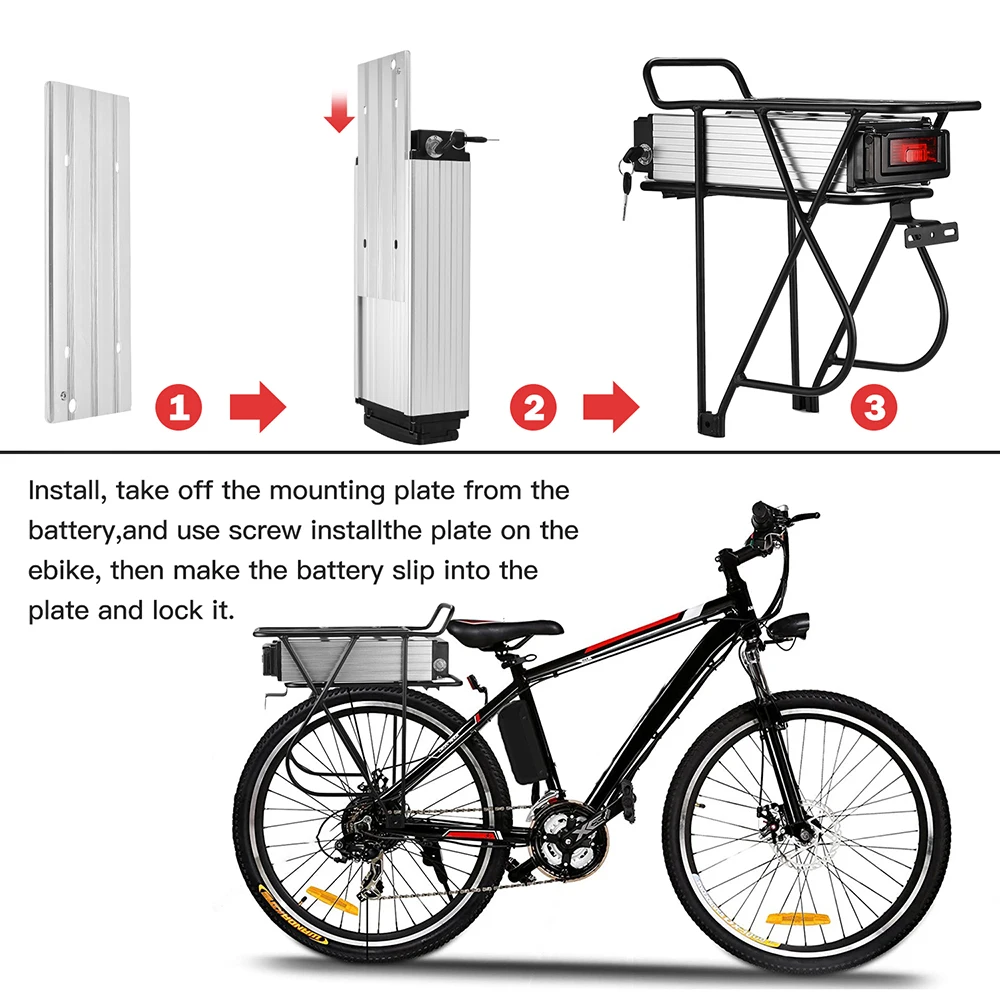 Electric bike rear rack battery 24V 50AH 20AH 25AH 30AH 40AH lithium battery for electric bicycle accu fiets for Bafang BBSHD
Electric bike rear rack battery 24V 50AH 20AH 25AH 30AH 40AH lithium battery for electric bicycle accu fiets for Bafang BBSHD