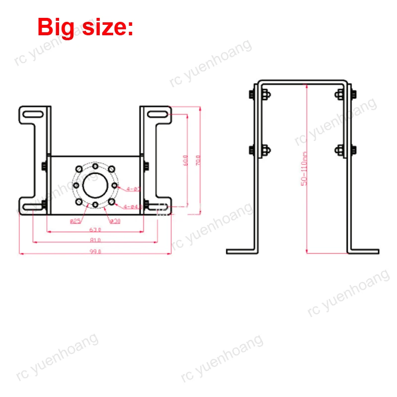 1PC Metal Movable Motor Bracket Mounting Frame Firewall 35-72/50-100mm Adjustable Seat for RC Aircraft Drone Spare Parts 
1PC Metal Movable Motor Bracket Mounting Frame Firewall 35-72/50-100mm Adjustable Seat for RC Aircraft Drone Spare Parts