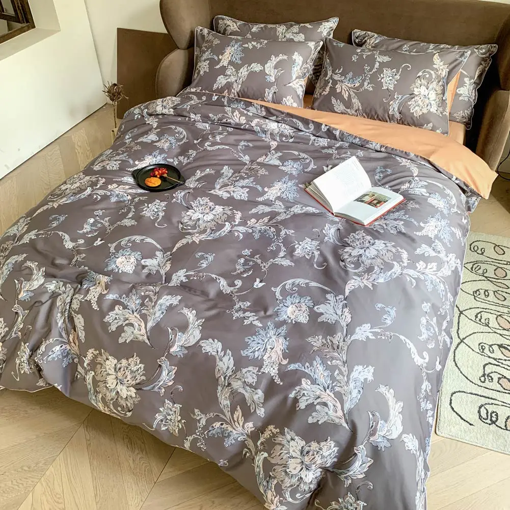 Grey European Flowers Nordic Egyptian Cotton Bedding Set Print Flat Fitted Sheet Pillowcase Duvet Cover Sets Bed Linens
Grey European Flowers Nordic Egyptian Cotton Bedding Set Print Flat Fitted Sheet Pillowcase Duvet Cover Sets Bed Linens