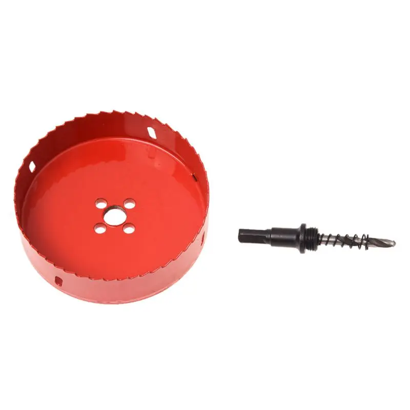 0.63" Drill Bit 120mm Long Red Metal Hole Saw Set for Drilling Wood