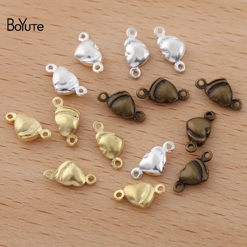 BoYuTe (200 Pieces/Lot) 10*5MM Metal Brass Heart-Shaped Connector Charms Handmade DIY Jewelry Accessories Materials
BoYuTe (200 Pieces/Lot) 10*5MM Metal Brass Heart-Shaped Connector Charms Handmade DIY Jewelry Accessories Materials