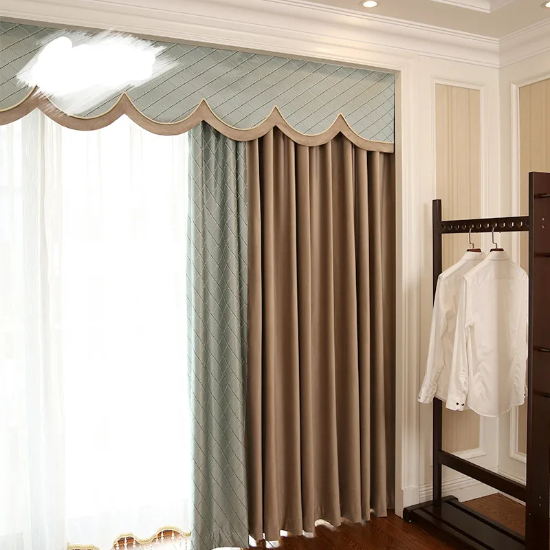 Custom curtain High quality American Simplicity embroidery Splicing flannel Plaid blackout curtain valance tulle panel M1185
Custom curtain High quality American Simplicity embroidery Splicing flannel Plaid blackout curtain valance tulle panel M1185