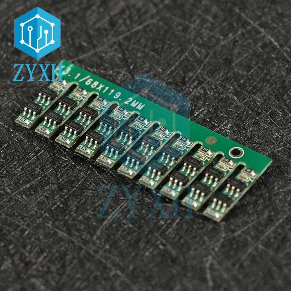 10 шт./лот 3 7 в BMS 1S 18650 A Защитная плата для зарядки аккумулятора общий порт