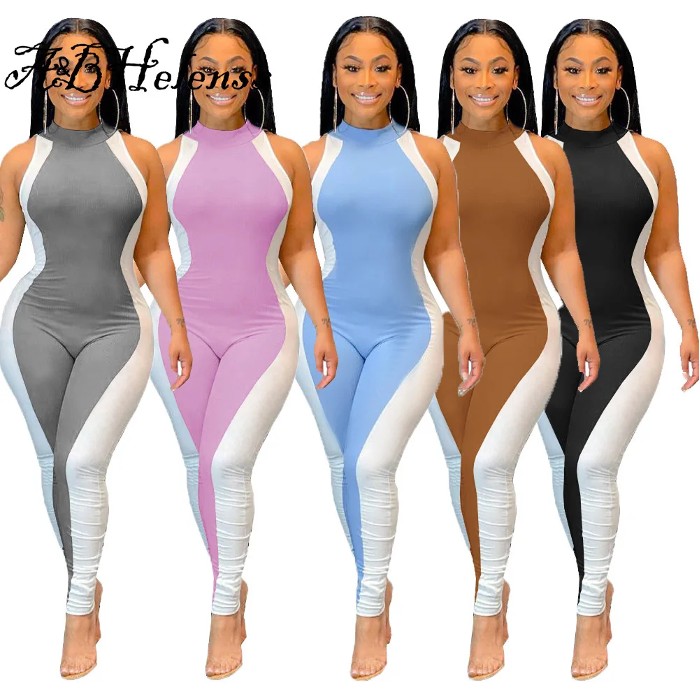 A&BHelenss 2021 Summer Color Patchwork Sleeveless Jumpsuit Women Skinny Bodycon Women Backless Sexy jumpsuit
A&BHelenss 2021 Summer Color Patchwork Sleeveless Jumpsuit Women Skinny Bodycon Women Backless Sexy jumpsuit