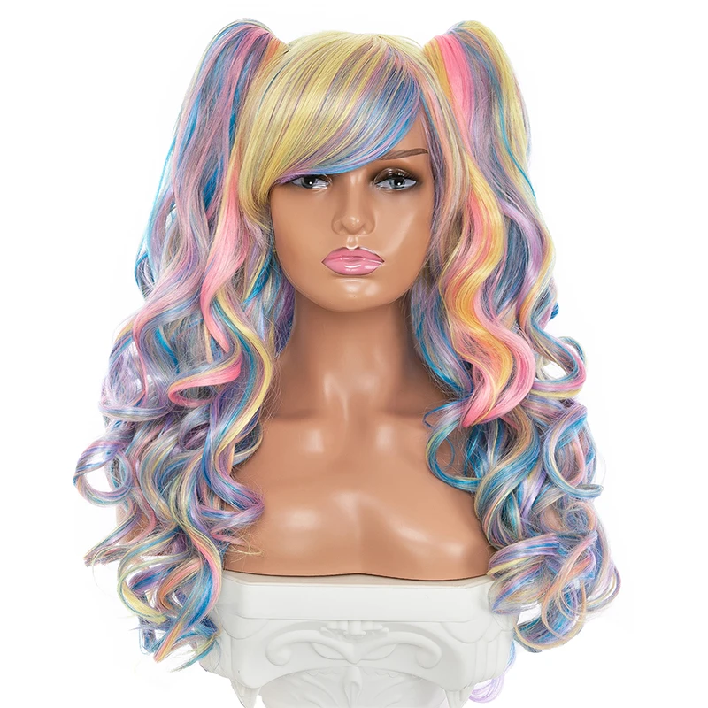 Long Wavy Wig Lolita Girls Cosplay Wig with Pigtails Pink Colored Women Cos Wigs with Bangs High Temperature Fiber
Long Wavy Wig Lolita Girls Cosplay Wig with Pigtails Pink Colored Women Cos Wigs with Bangs High Temperature Fiber