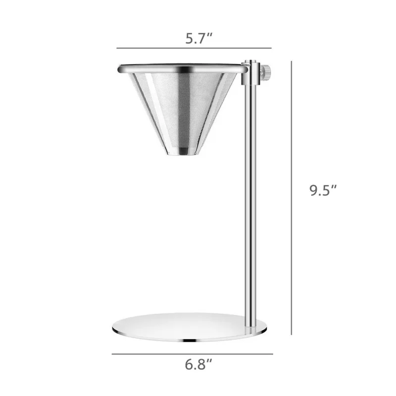 stainless steel coffee filter holder with double-layer filter hand coffee drip holder Adjustable height
stainless steel coffee filter holder with double-layer filter hand coffee drip holder Adjustable height