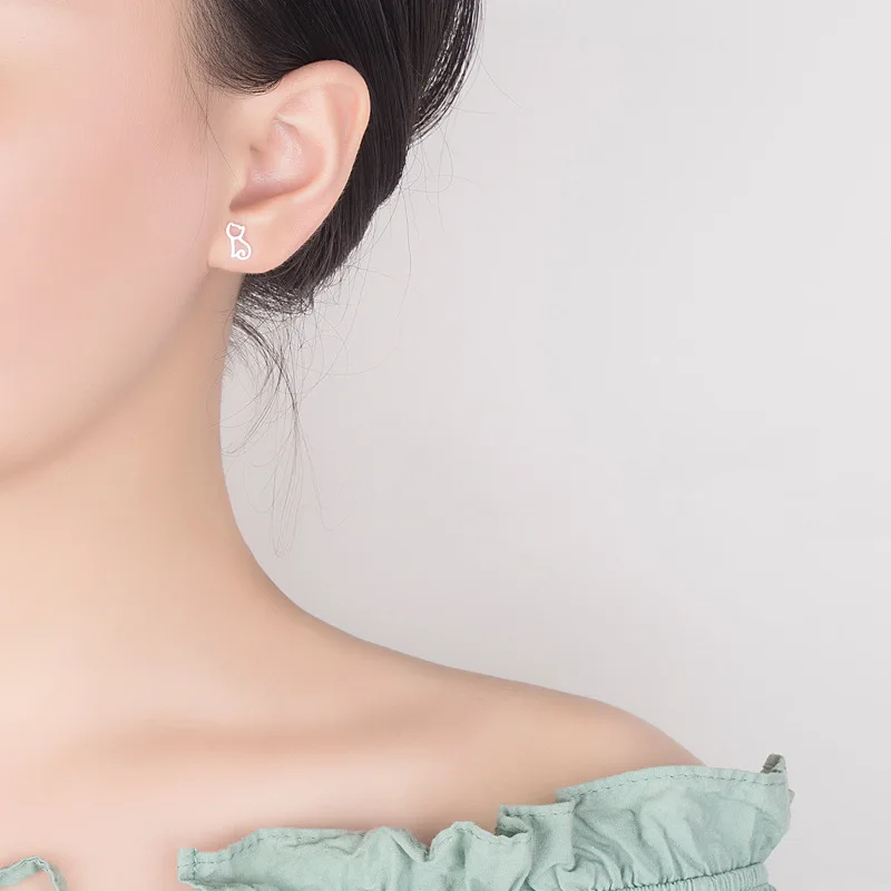 XIYANIKE 925 Sterling Silver New Creative Hollow Cat Stud Earrings For Women Trendy Small Earring Prevent Allergy Jewelry
XIYANIKE 925 Sterling Silver New Creative Hollow Cat Stud Earrings For Women Trendy Small Earring Prevent Allergy Jewelry