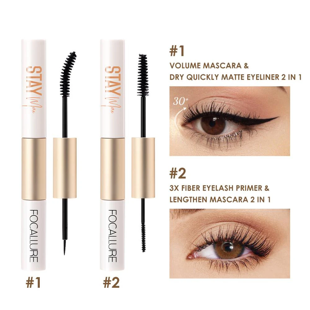 2 IN 1 Mascara Eyeliner & Mascara Fiber Eyelash primer Waterproof Lengthening Lash Curling Eyelash Cosmetics Makeup
2 IN 1 Mascara Eyeliner & Mascara Fiber Eyelash primer Waterproof Lengthening Lash Curling Eyelash Cosmetics Makeup
