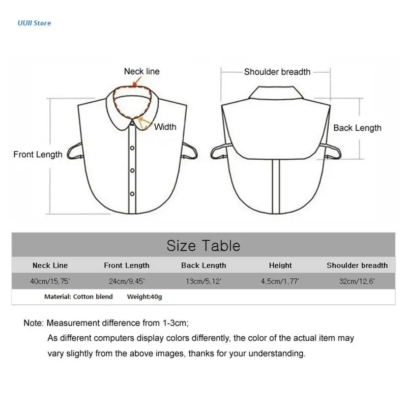 Women Vintage Elegant Ruffled False Fake Stand Collar Solid Color Detachable Half Shirt Dickey High Neck Sweater Decorative
Women Vintage Elegant Ruffled False Fake Stand Collar Solid Color Detachable Half Shirt Dickey High Neck Sweater Decorative