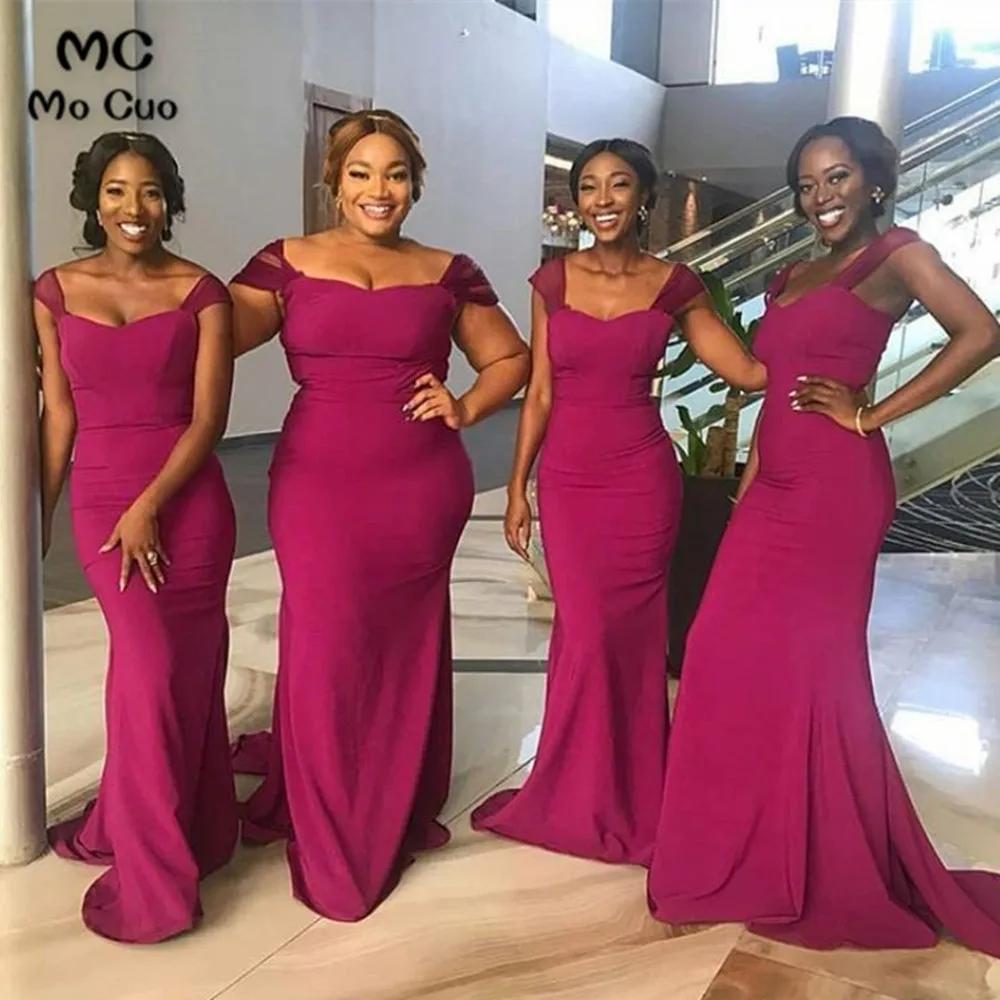 New 2020 Mermaid Wedding Party Dress Bridesmaid Dresses Long Cap Sleeves Elastic Satin Women Bridesmaid Dresses for Women
New 2020 Mermaid Wedding Party Dress Bridesmaid Dresses Long Cap Sleeves Elastic Satin Women Bridesmaid Dresses for Women