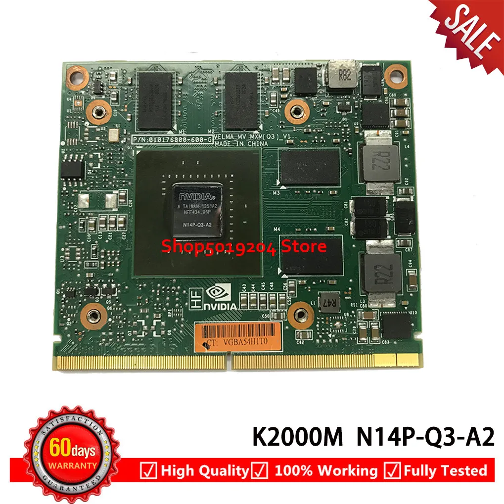 N14P-Q3-A2 оригинальная видеокарта K2000M K2000 2 ГБ для Dell Precision M4700 M4800 HP Elitebook 8560 Вт |