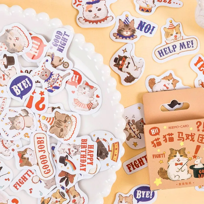 24pack Cat Circus Cartoon Decorative Stickers Diy Label For Scrapbooking Planner Album Letter Card Gift Box Cup
24pack Cat Circus Cartoon Decorative Stickers Diy Label For Scrapbooking Planner Album Letter Card Gift Box Cup