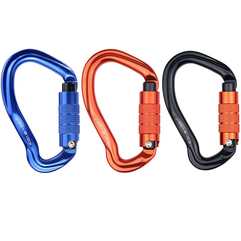 23KN Climbing Carabiner D Shape Climbing Buckle Lock Security Safety Master Screw Lock Buckle Equipement
23KN Climbing Carabiner D Shape Climbing Buckle Lock Security Safety Master Screw Lock Buckle Equipement