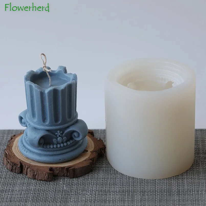 

Roman Column Candle Mold Silicone Retro European Style Home Furnishing Aromatherapy DIY Candle Molds for Candle Making