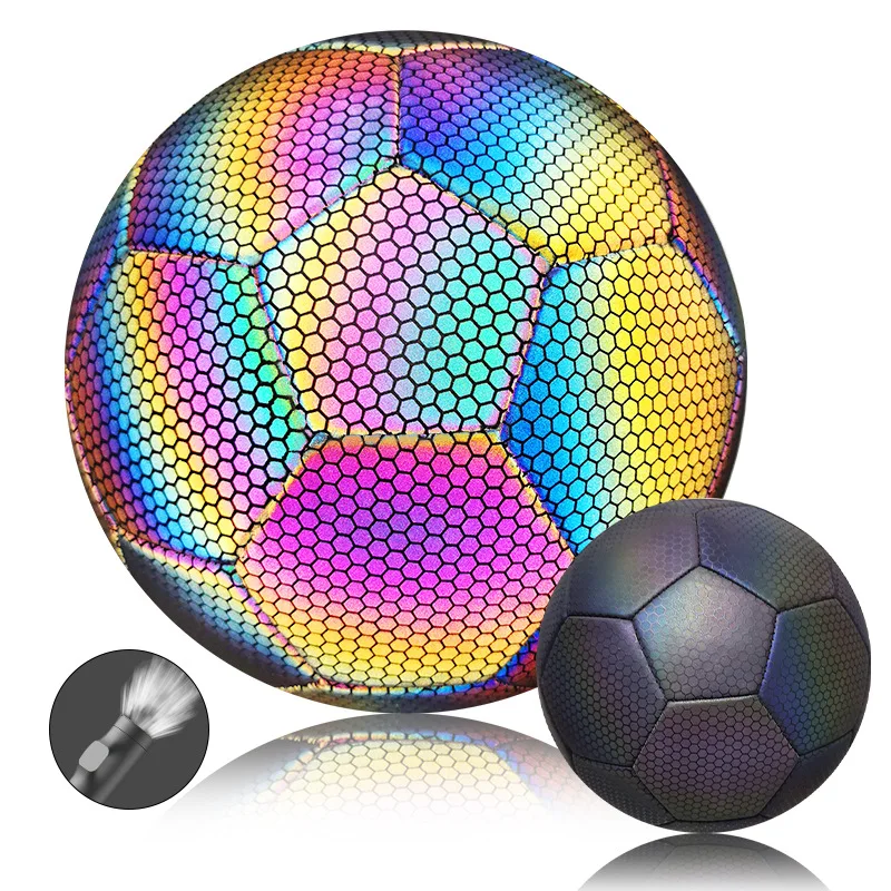

Светоотражающий футбольный мяч, светящийся ночью футбольный мяч для взрослых и детей, для тренировок по футболу, студентов, фосфоресцирующ...