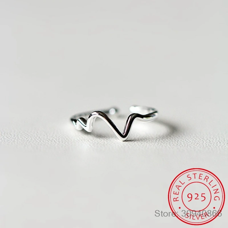 New Arrivals 925 Sterling Silver Heart Beat Rings for Women Adjustable Size Ring Fashion sterling-silver-jewelry
New Arrivals 925 Sterling Silver Heart Beat Rings for Women Adjustable Size Ring Fashion sterling-silver-jewelry
