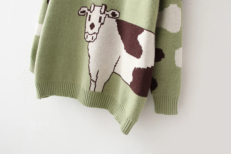 HWLZLTZHT Vintage Casual Loose Lazy Cow Sweater Female Korean Harajuku Women's Sweaters Japanese Kawaii Cute Clothing For Women
HWLZLTZHT Vintage Casual Loose Lazy Cow Sweater Female Korean Harajuku Women's Sweaters Japanese Kawaii Cute Clothing For Women