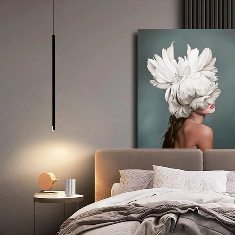 Minimalist Bedroom Bedside Pendant Light Modern Living Room TV Wall LED Pendant Lamp Geometry Line Strip Hanging Light Fixtures
Minimalist Bedroom Bedside Pendant Light Modern Living Room TV Wall LED Pendant Lamp Geometry Line Strip Hanging Light Fixtures